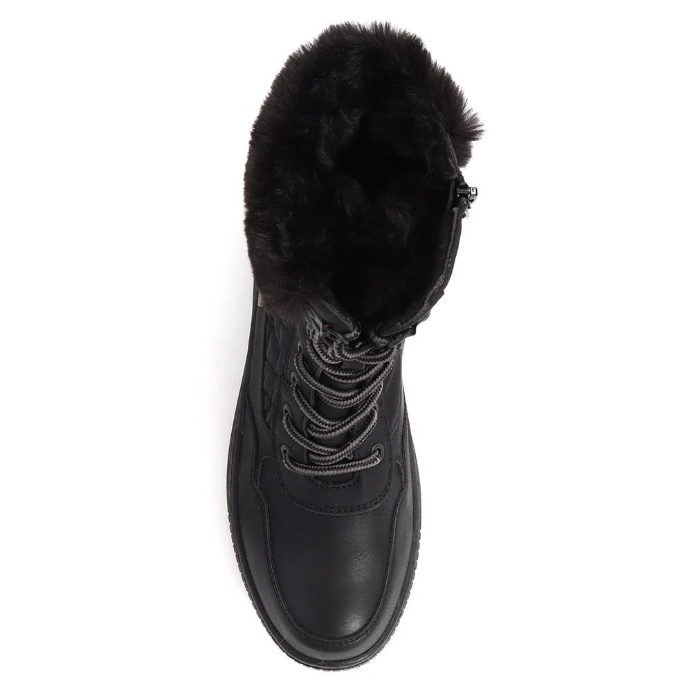Quilted Water-Resistant Weather Boots - WOIL40064 / 326 383 - Black - Image 4