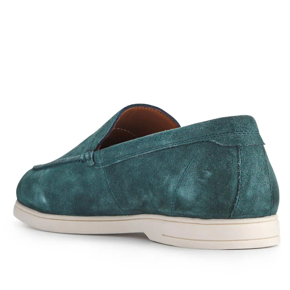 Raiden Suede Loafers - RAIDEN / 325 112 - Green Suede - Image 3