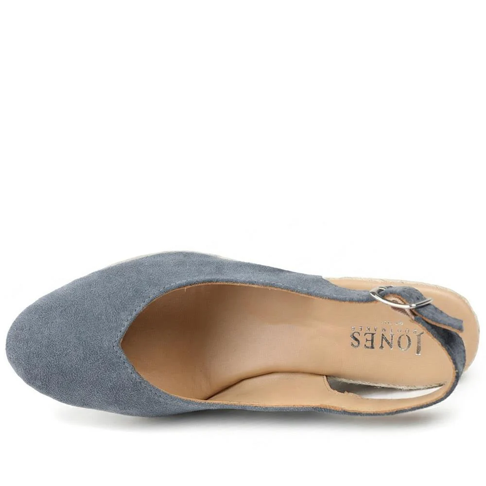 Raisa Leather Buckle Fasten Espadrilles - RAISA / 329 414 - Navy Suede - Image 4