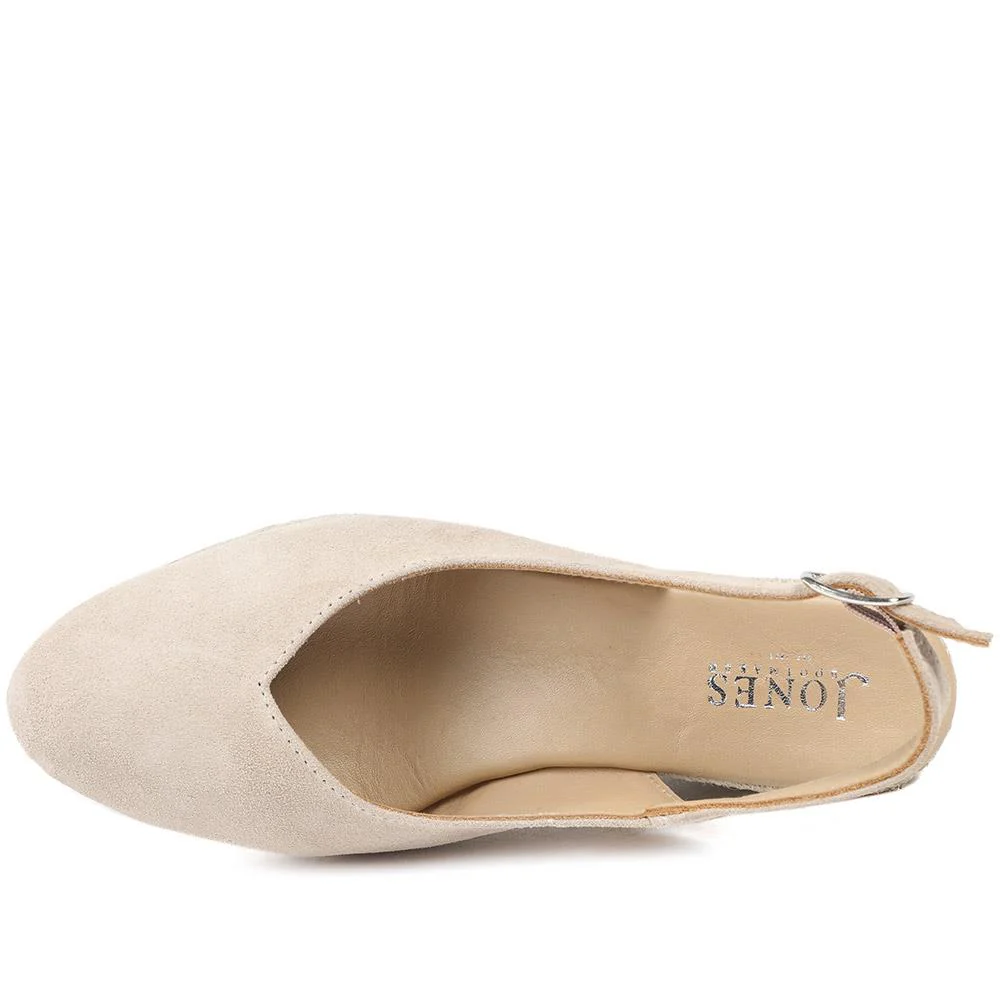 Raisa Leather Buckle Fasten Espadrilles - RAISA / 329 414 - Sand Suede - Image 4