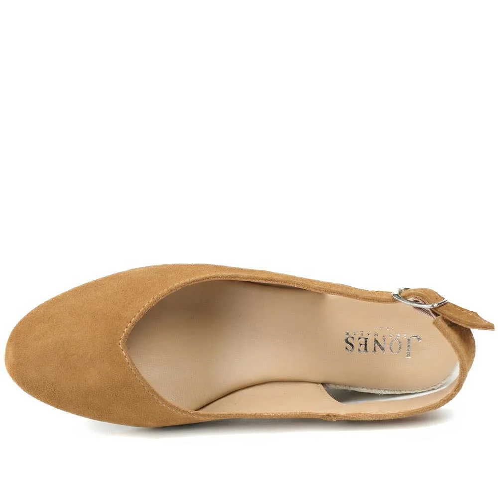 Raisa Leather Buckle Fasten Espadrilles - RAISA / 329 414 - Tan Suede - Image 4