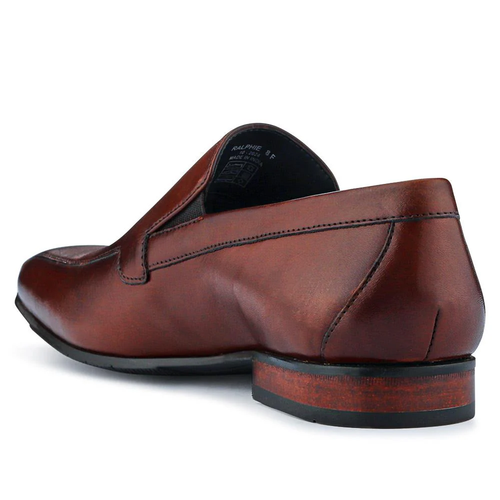 Ralphie Smart Leather Slip-On Shoes - RALPHIE / 326 800 - Chestnut - Image 3