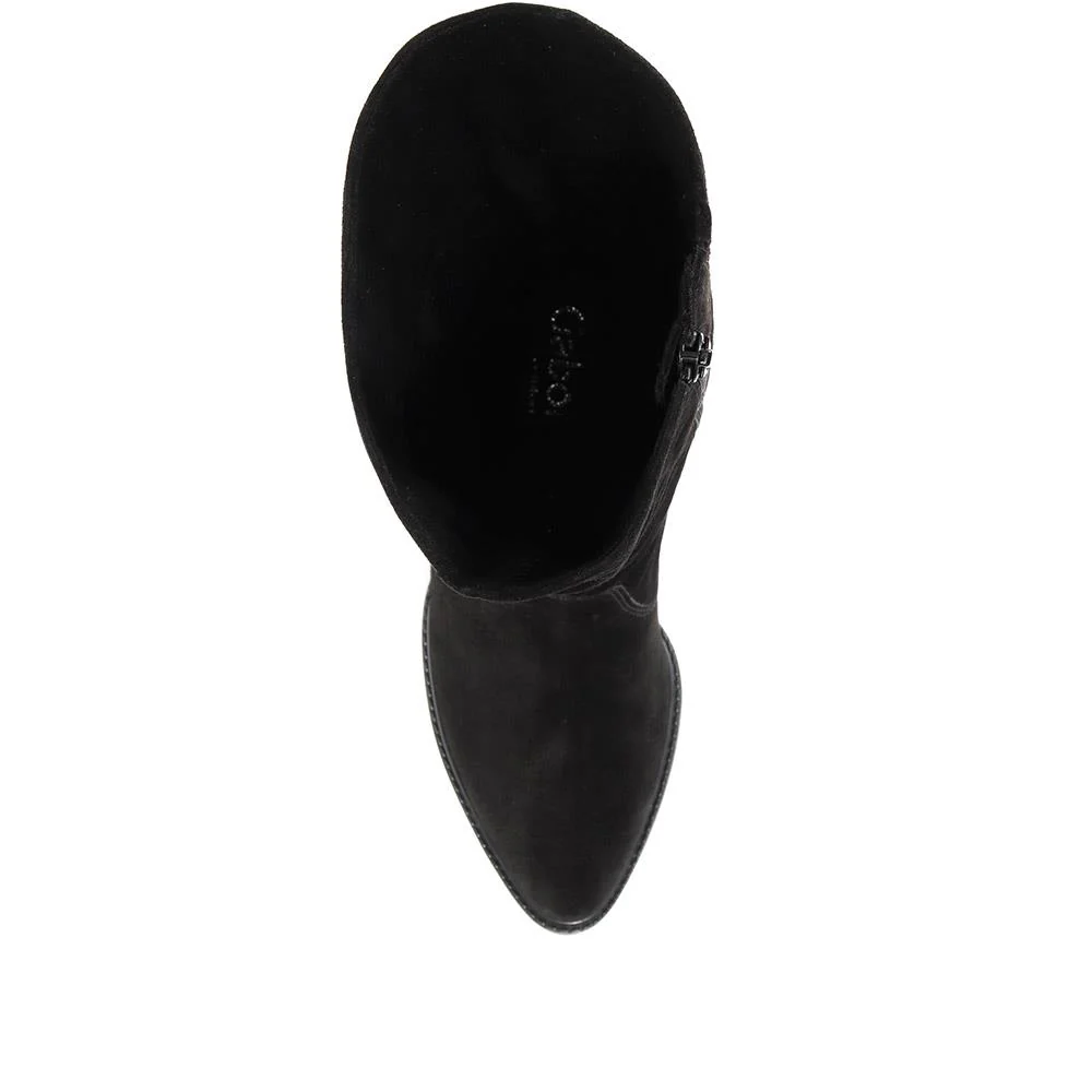 Ramona Suede Slouch Calf Boot - GAB30557 / 316 635 - Black - Image 8