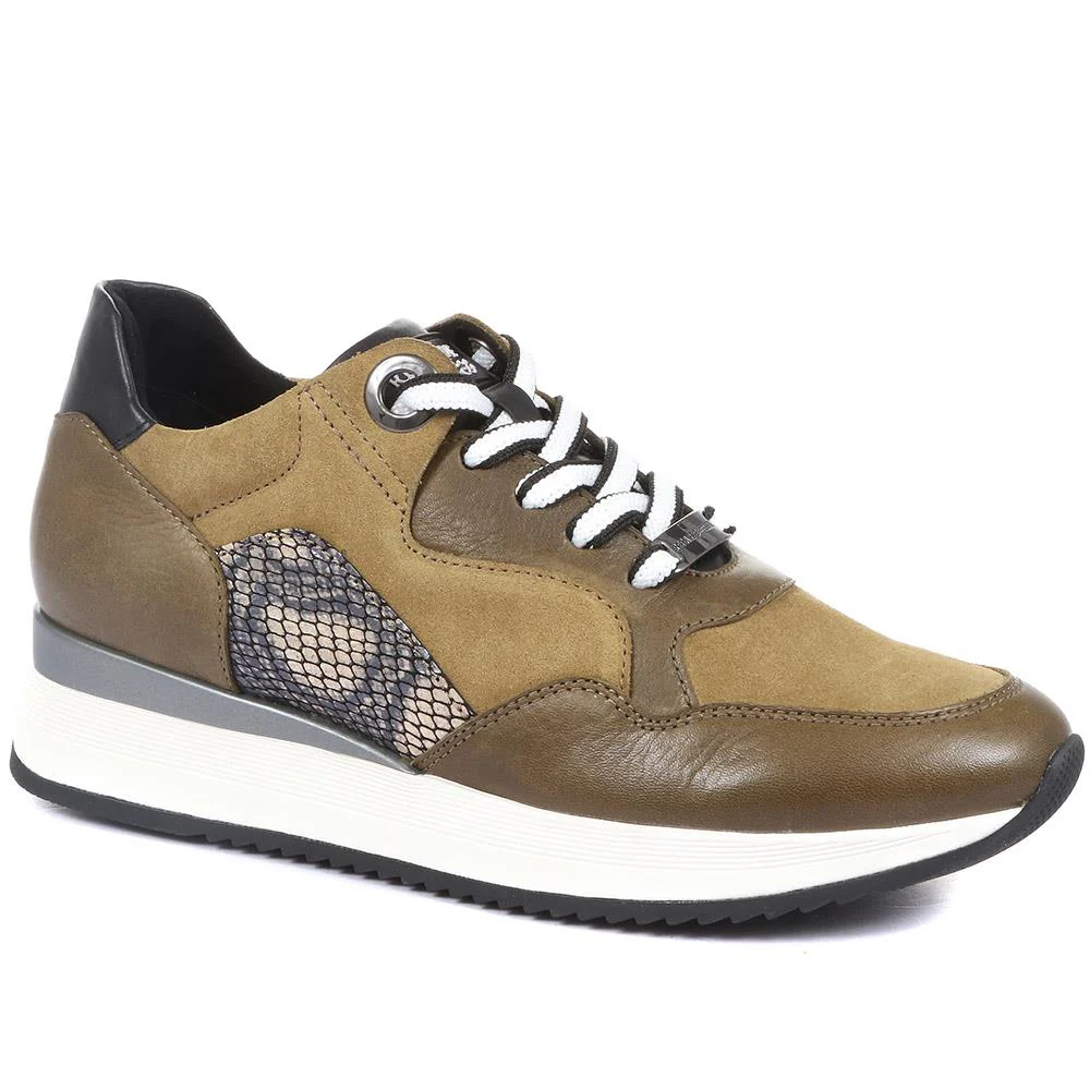 Ray Leather Trainers - SINO34531 / 320 748 - Khaki Multi