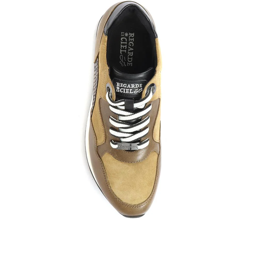 Ray Leather Trainers - SINO34531 / 320 748 - Khaki Multi - Image 4