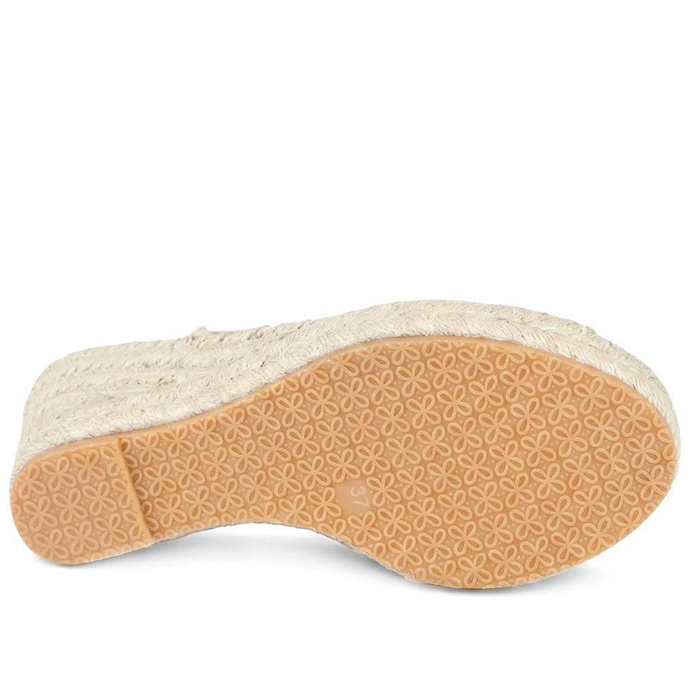 Raya Leather Slingback Wedge Espadrilles - RAYA / 329 133 - Rose Gold - Image 5