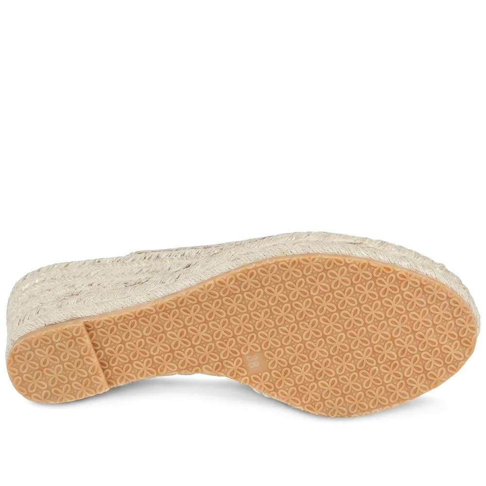 Raya Leather Slingback Wedge Espadrilles - RAYA / 329 133 - Sand Suede - Image 5