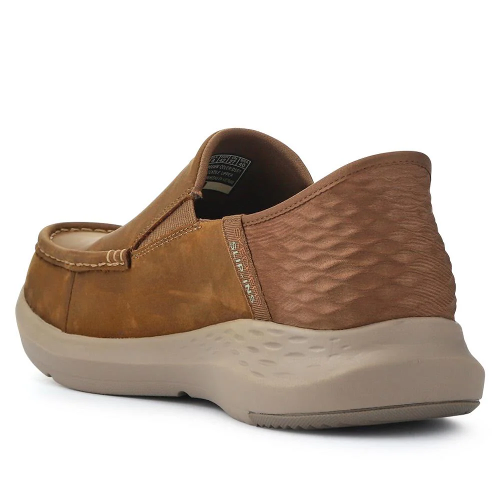 Skechers Slip-ins: Slade - Cooper Leather Shoes - SKE41511 / 326 789 - Red-Brown - Image 3