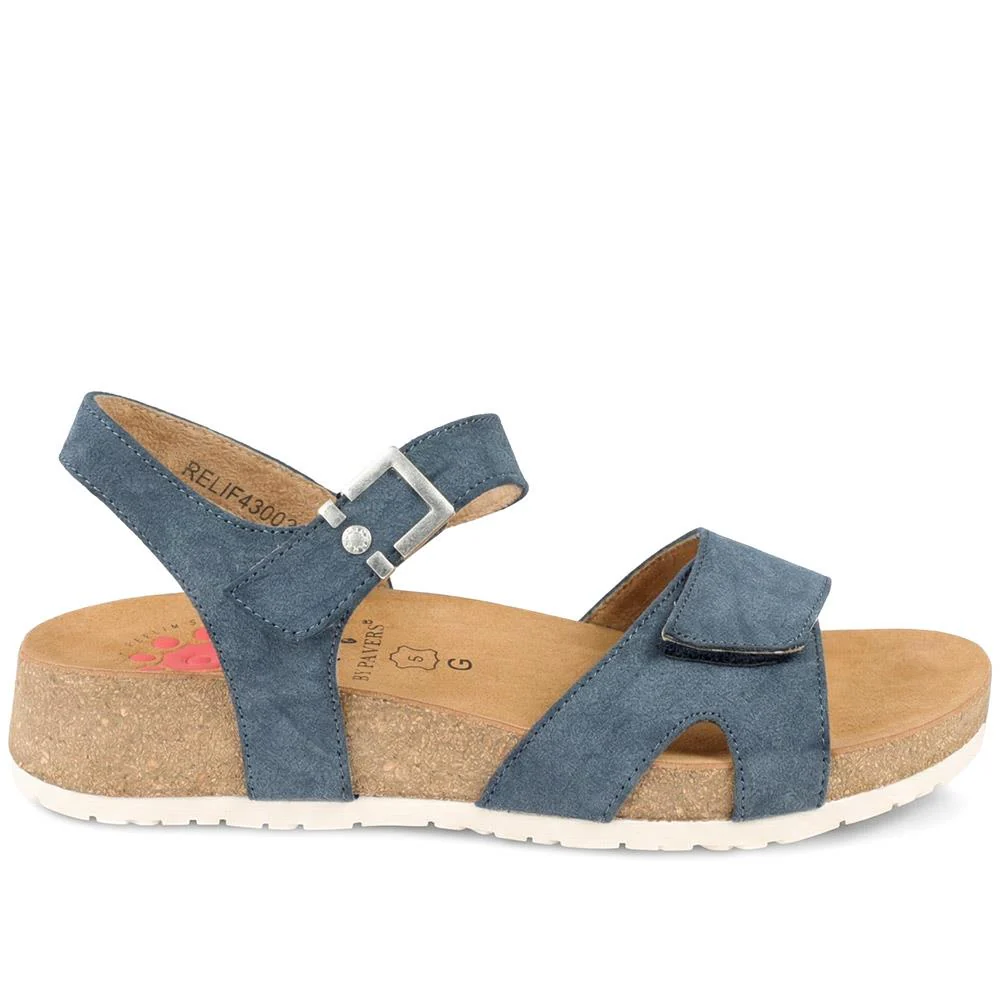 Relife Buckle & Adjustable Fasten Sandals - RELIF43002 / 328 891 - Denim - Image 2