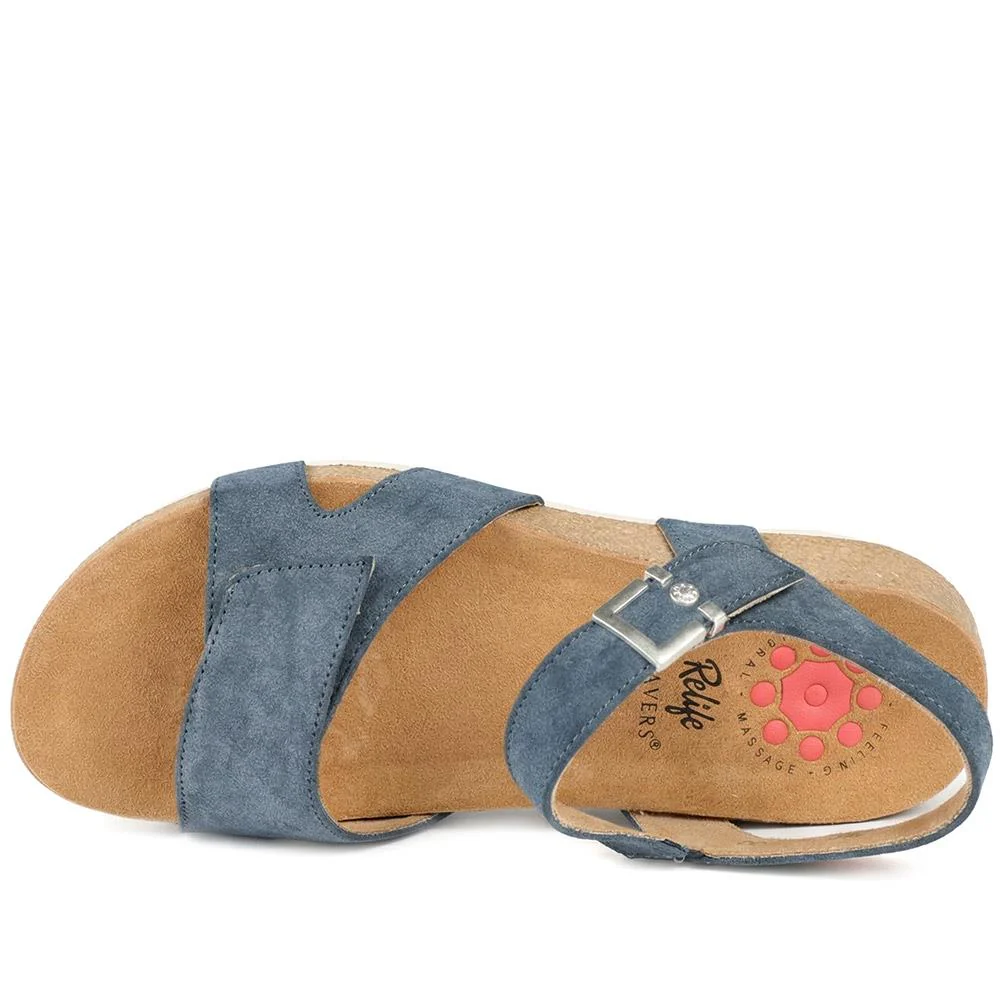 Relife Buckle & Adjustable Fasten Sandals - RELIF43002 / 328 891 - Denim - Image 4