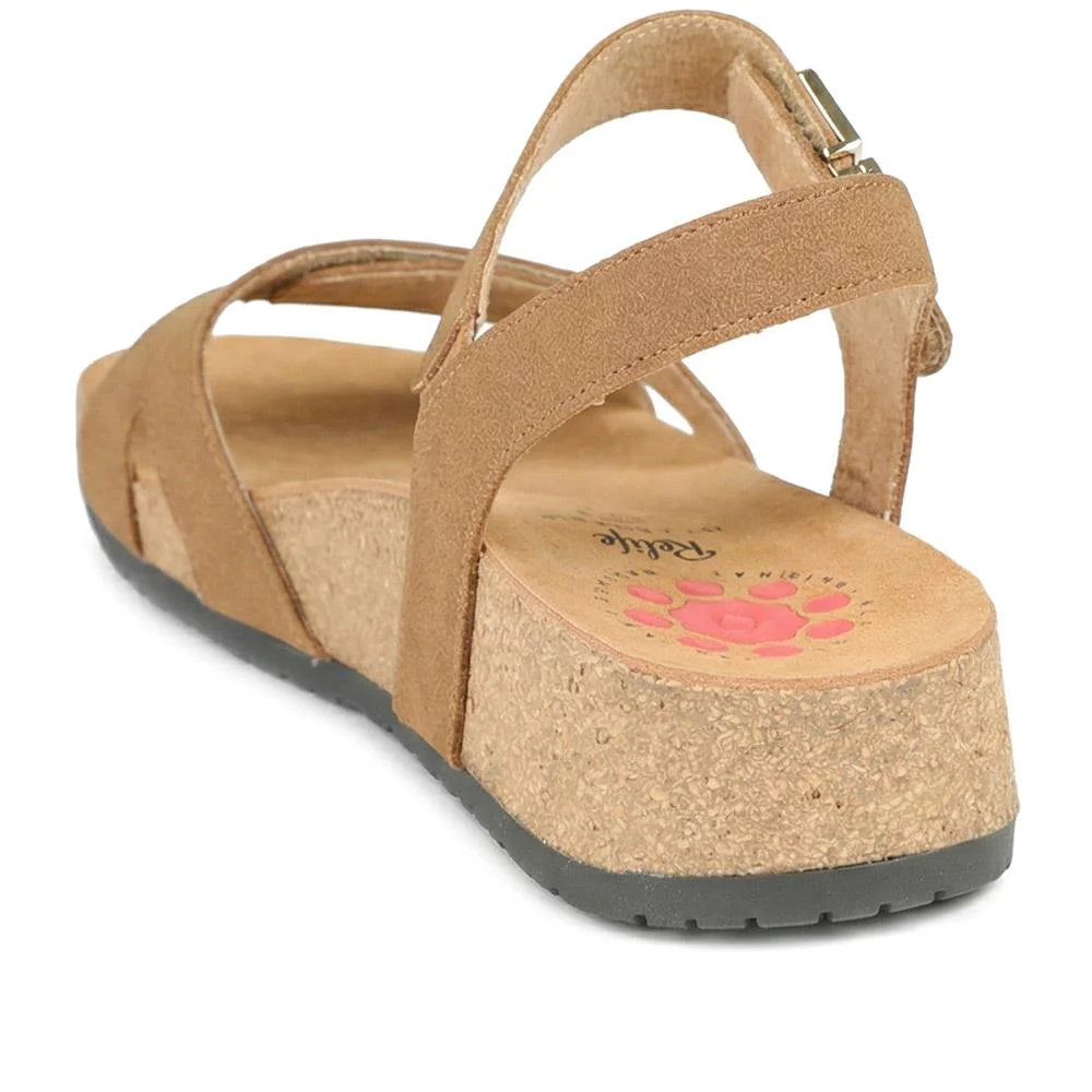 Relife Buckle & Adjustable Fasten Sandals - RELIF43002 / 328 891 - Tan - Image 3