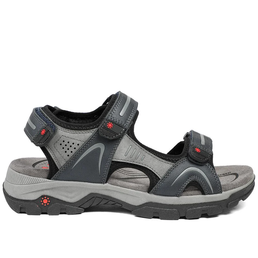 Relife Extra Wide Triple Fasten Sandals - RELIF43010 / 328 927 - Navy - Image 3