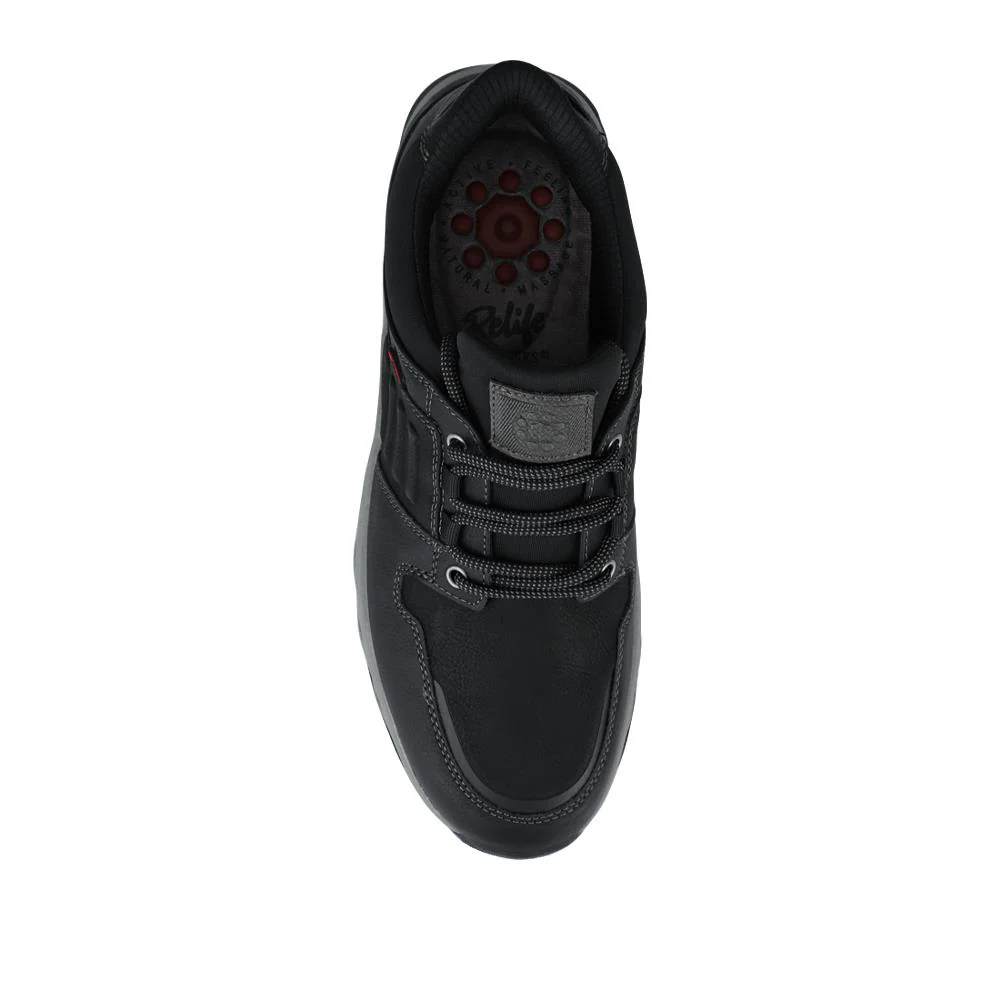 Relife Wide Fit Bungee-Lace Shoes - RELIF42002 / 327 803 - Black - Image 4