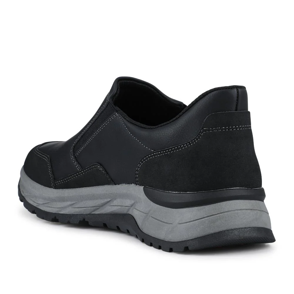 Relife Wide Fit Elasticated Slip-On Shoes - RELIF42001 / 327 807 - Black - Image 3