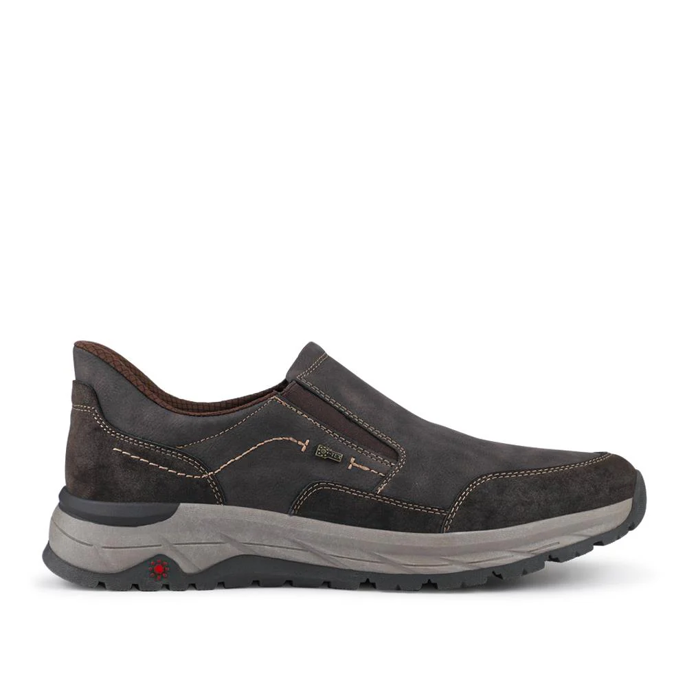 Relife Wide Fit Elasticated Slip-On Shoes - RELIF42001 / 327 807 - Dark Brown - Image 2