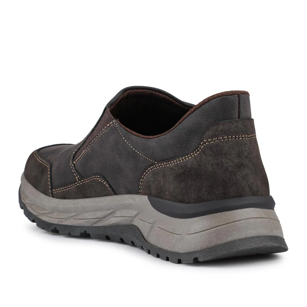 Relife Wide Fit Elasticated Slip-On Shoes - RELIF42001 / 327 807 - Dark Brown - Image 3