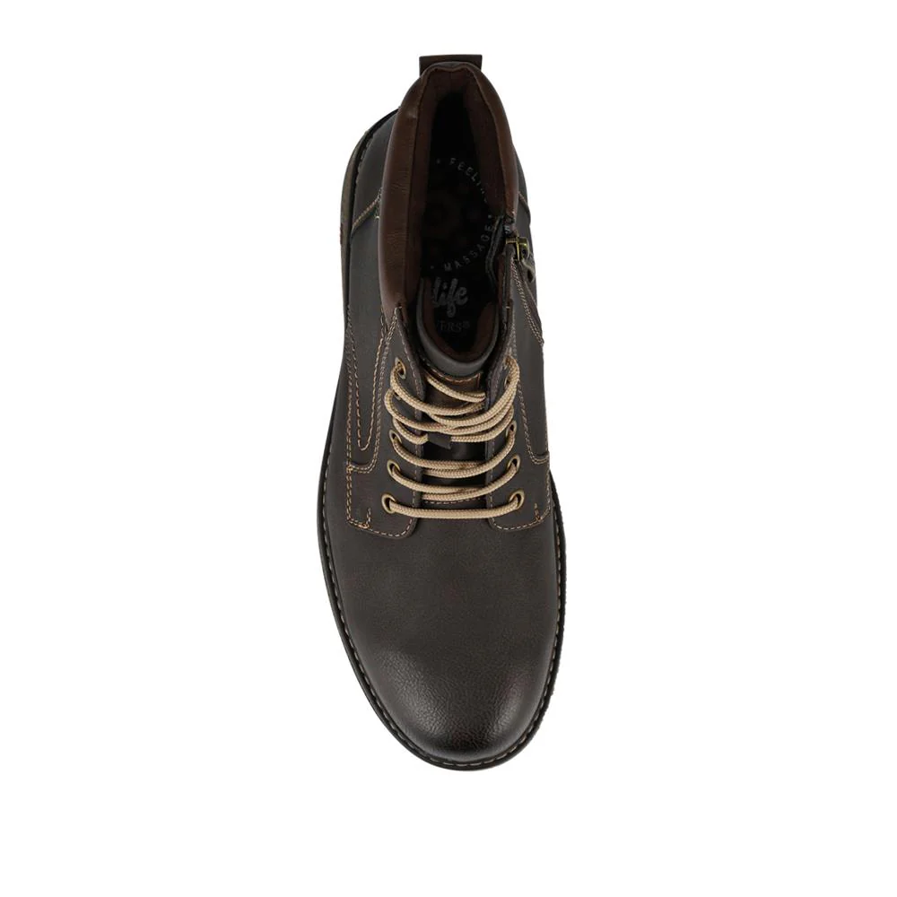 Relife Wide Fit Lace-Up Boots - RELIF42004 / 327 806 - Dark Brown - Image 4