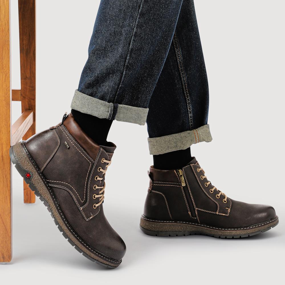 Relife Wide Fit Lace-Up Boots - RELIF42004 / 327 806 - Dark Brown - Image 5