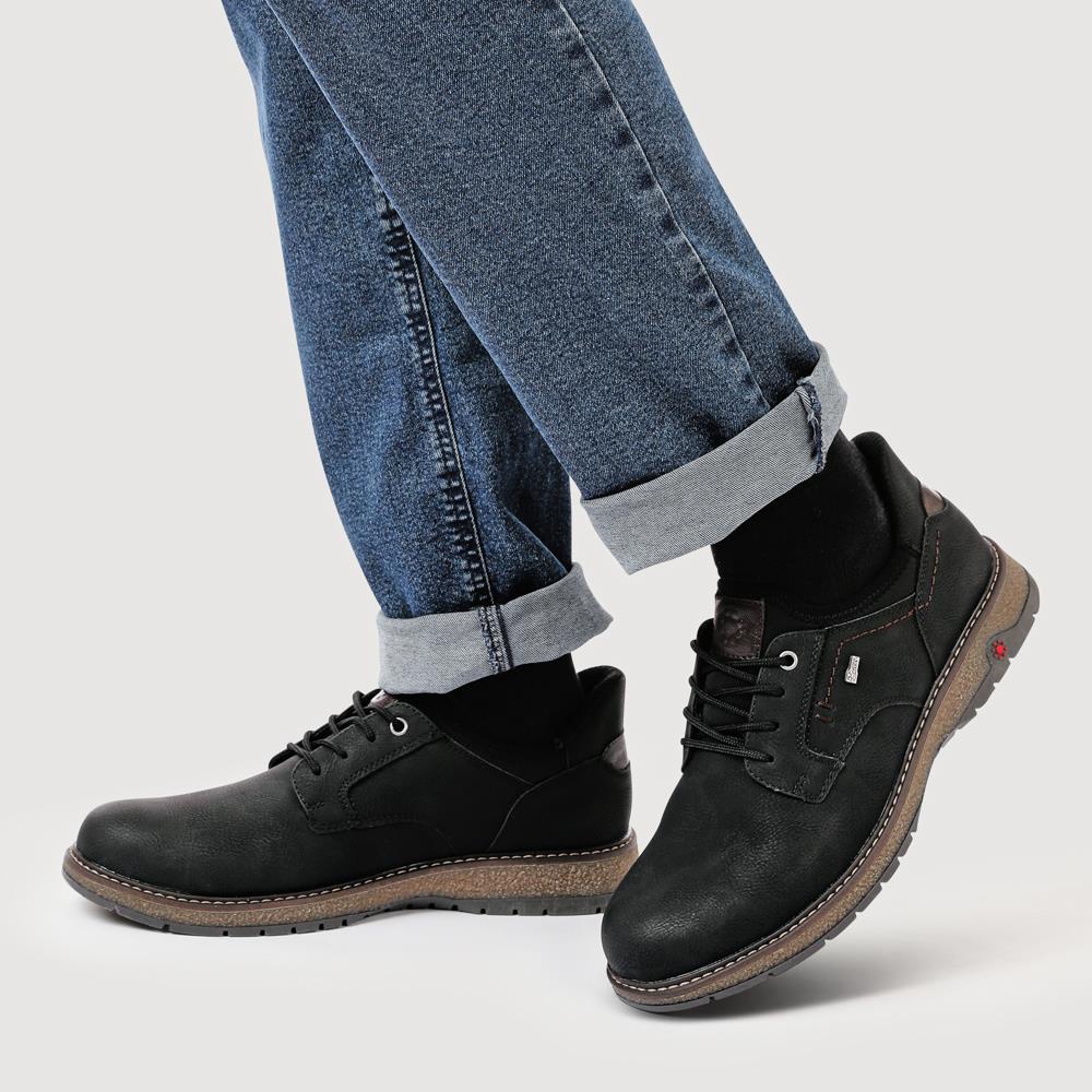 Relife Wide Fit Lace-Up Shoes - RELIF42000 / 327 804 - Black - Image 5