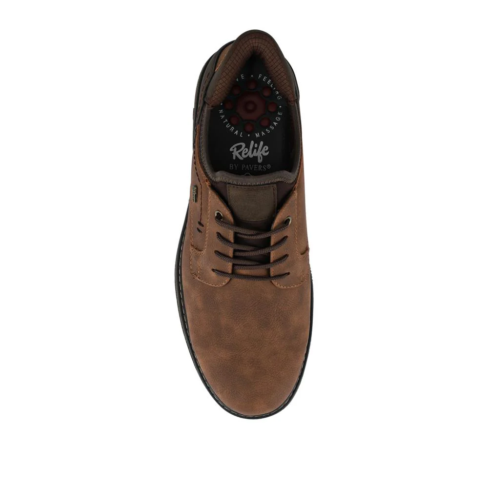 Relife Wide Fit Lace-Up Shoes - RELIF42000 / 327 804 - Tan - Image 4