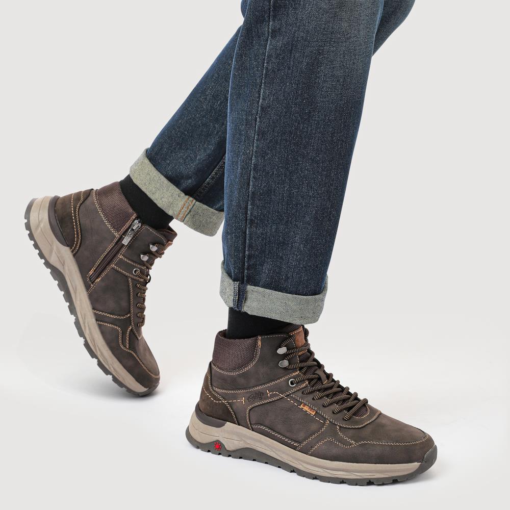 Relife Wide Fit Padded Ankle Boots - RELIF42003 / 327 805 - Dark Brown - Image 5