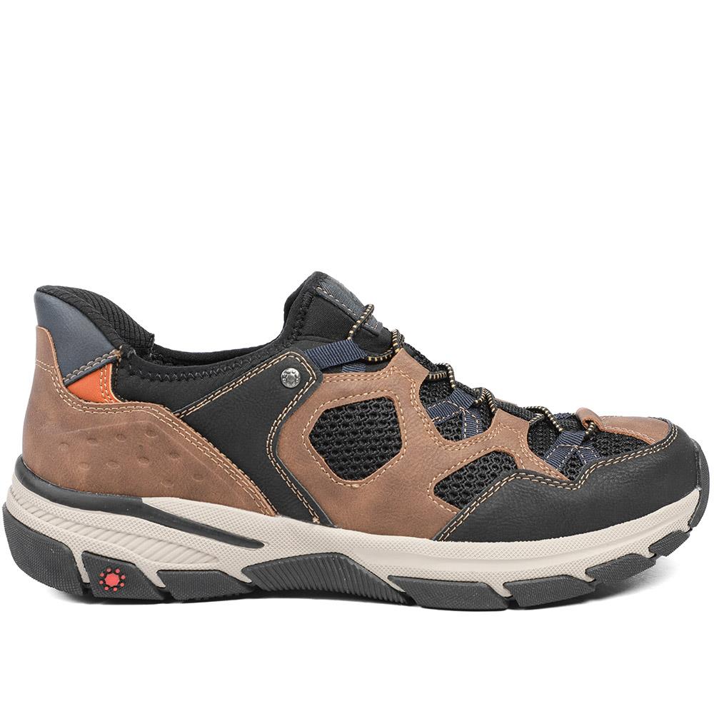 Relife Wide Fit Rugged Slip On Shoes - RELIF43009 / 329 178 - Brown - Image 3