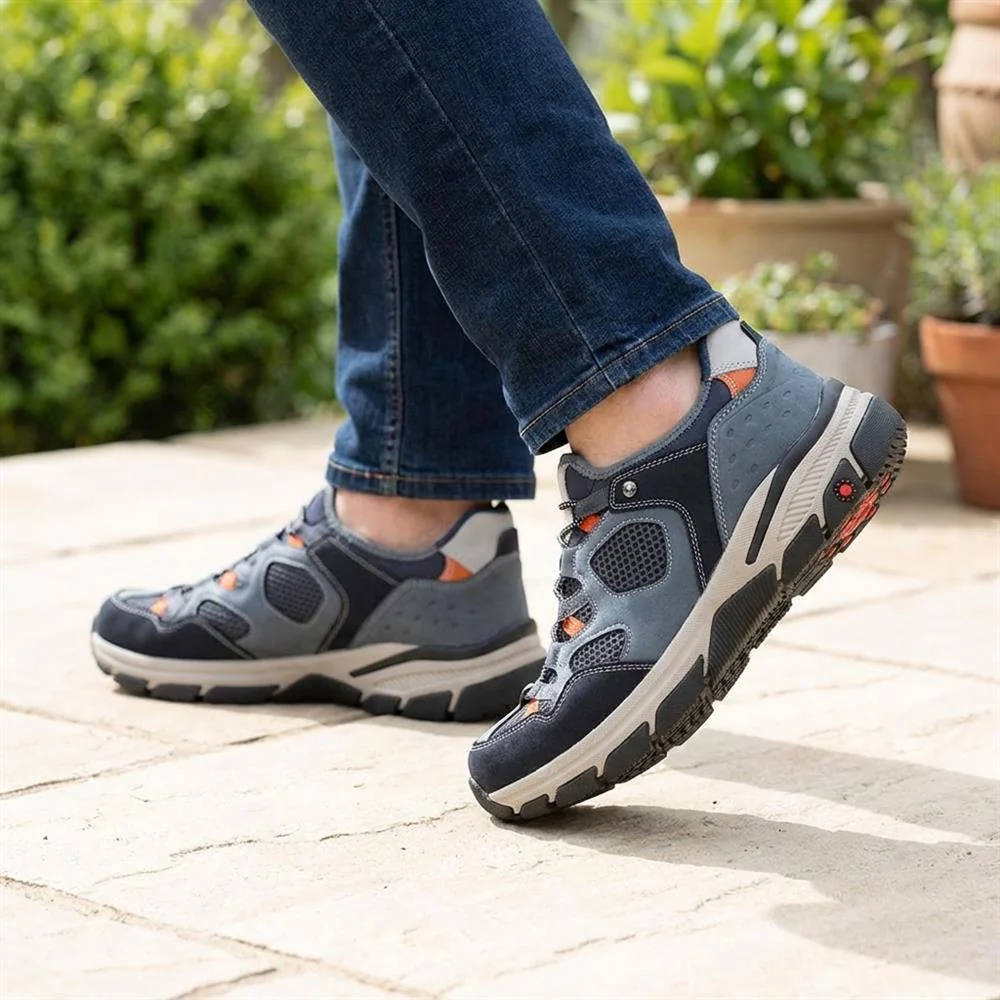 Relife Wide Fit Rugged Slip On Shoes - RELIF43009 / 329 178 - Navy - Image 2
