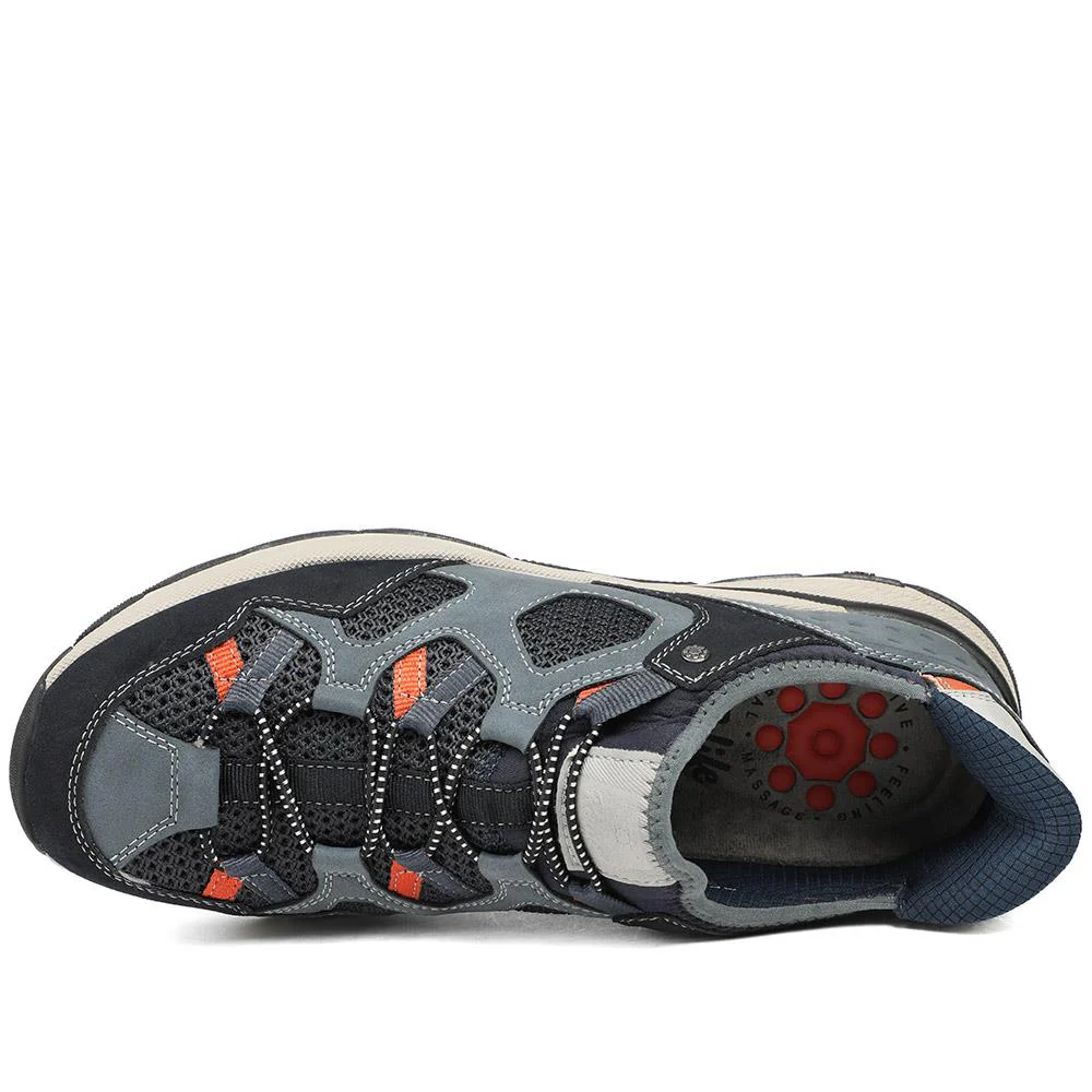 Relife Wide Fit Rugged Slip On Shoes - RELIF43009 / 329 178 - Navy - Image 5