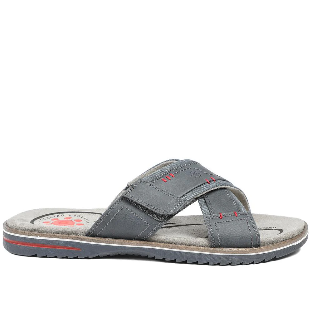 Relife Wide Fit Slip On Sandals - RELIF43011 / 328 926 - Navy - Image 3
