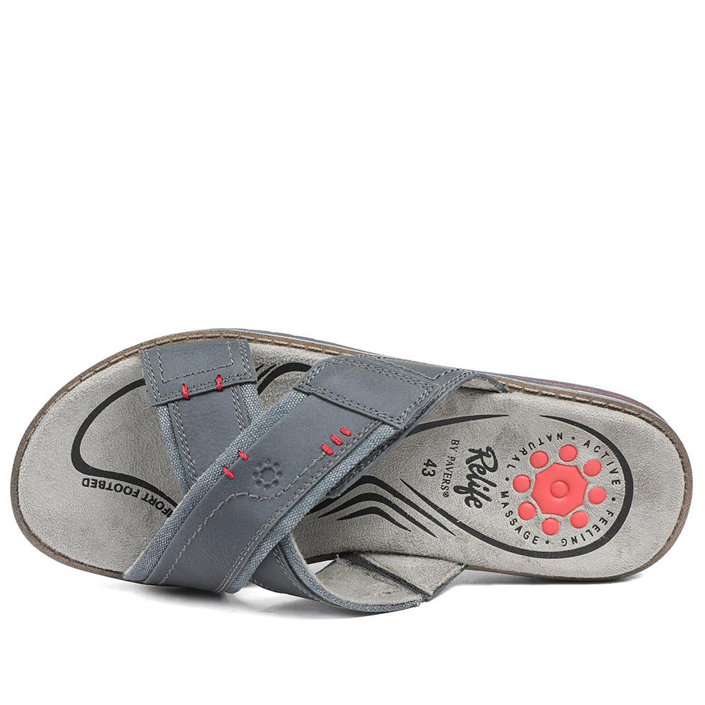 Relife Wide Fit Slip On Sandals - RELIF43011 / 328 926 - Navy - Image 5