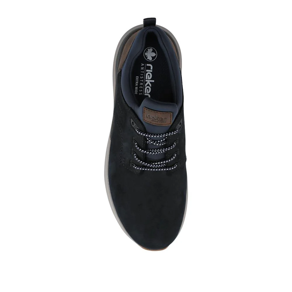 Wide Fit Leather Slip-On Shoes - RKR42504 / 327 705 - Navy - Image 4