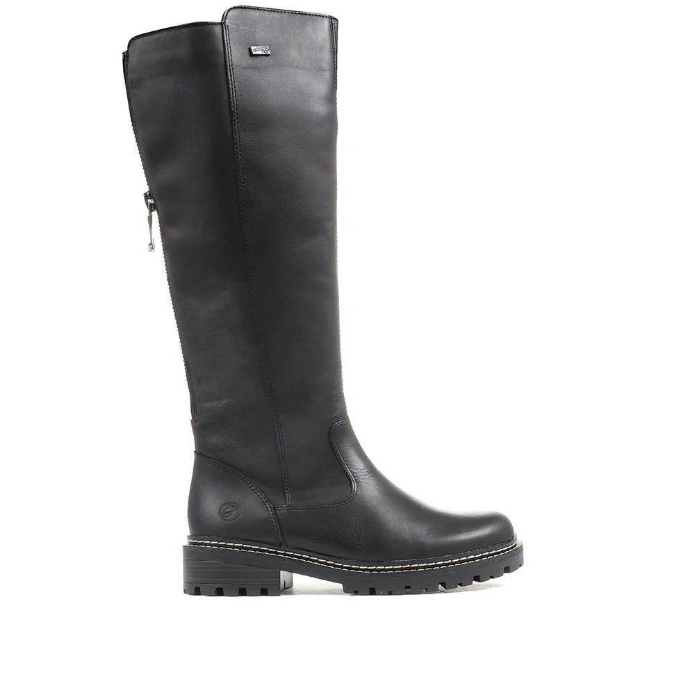 Remonte Dorndorf Leather Long Boots - DRS36509 / 322 972 - Black - Image 2
