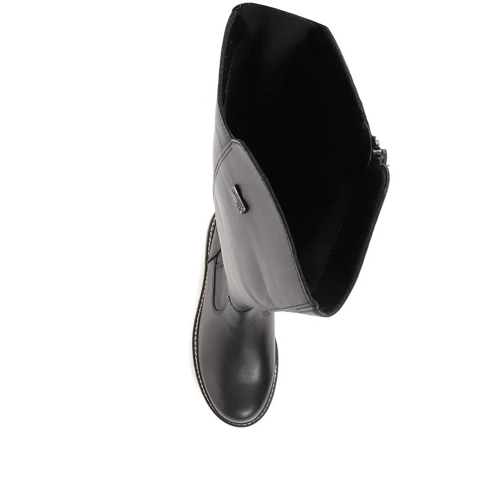 Remonte Dorndorf Leather Long Boots - DRS36509 / 322 972 - Black - Image 4