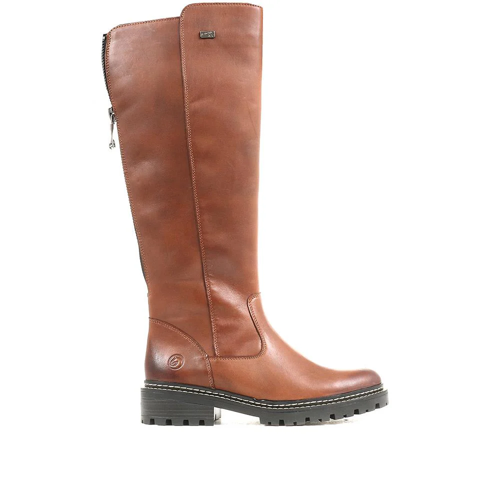 Remonte Dorndorf Leather Long Boots - DRS36509 / 322 972 - Tan - Image 2