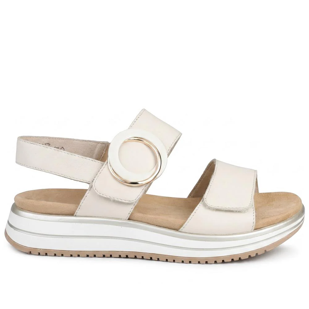 Remonte Dual Adjustable Fasten Sandals - DRS43514 / 329 362 - Beige - Image 2