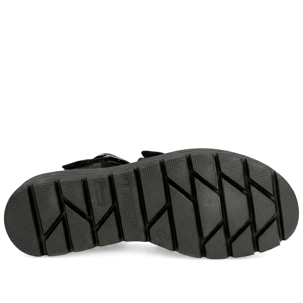 Remonte Leather Bibar Flatform Sandals - DRS43510 / 329 295 - Black - Image 5