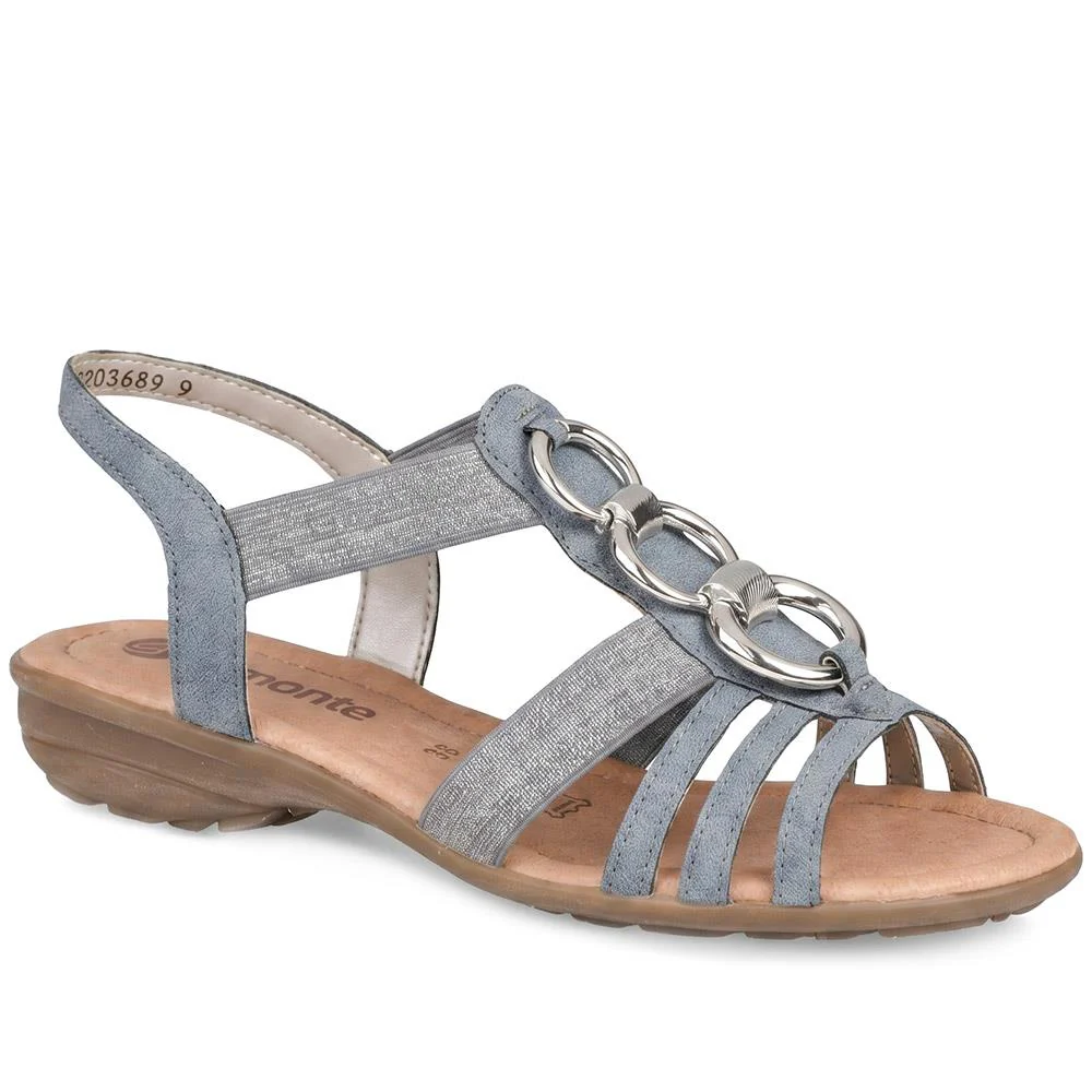 Remonte Leather Elastic Fit Sandals - DRS43513 / 329 371