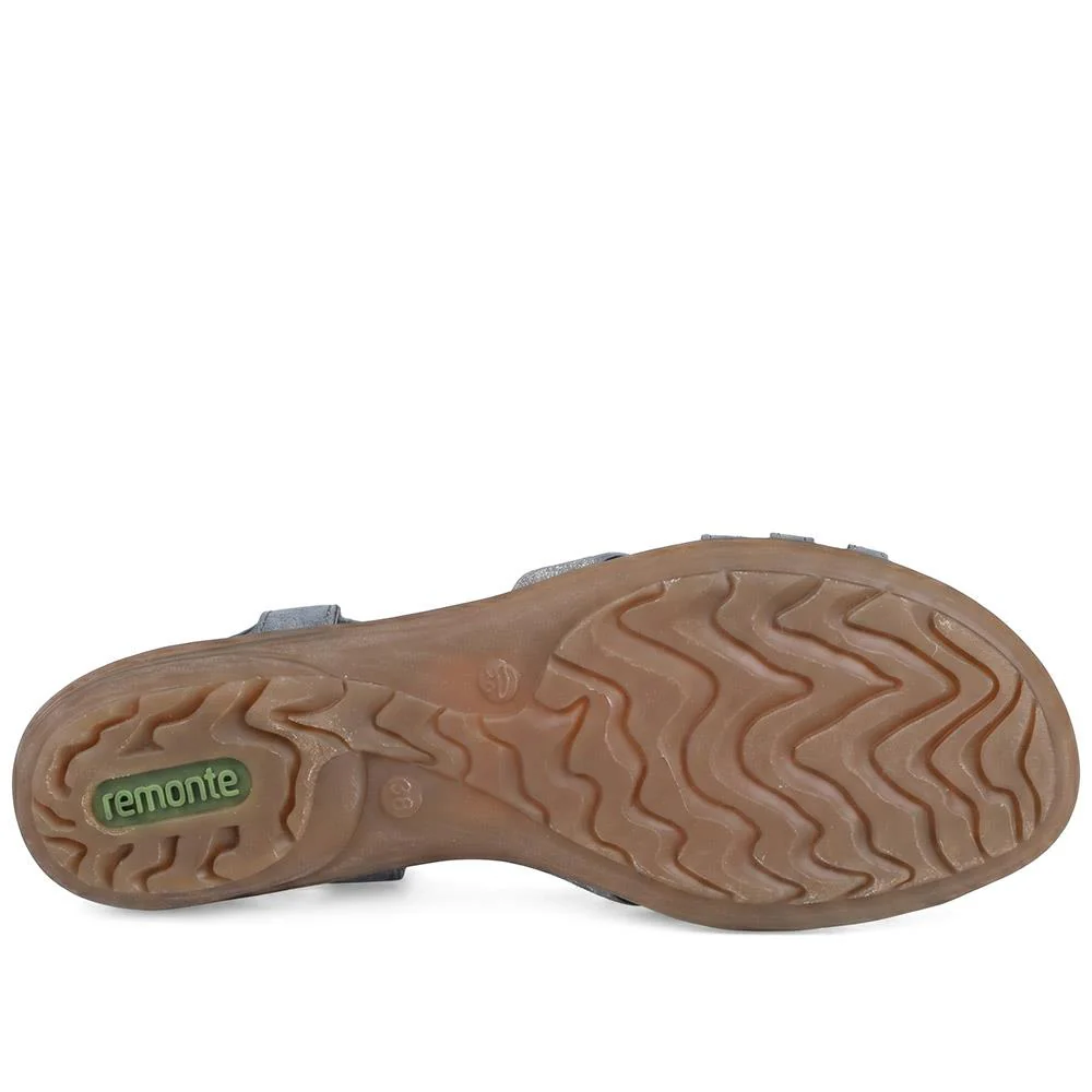 Remonte Leather Elastic Fit Sandals - DRS43513 / 329 371 - Blue - Image 5