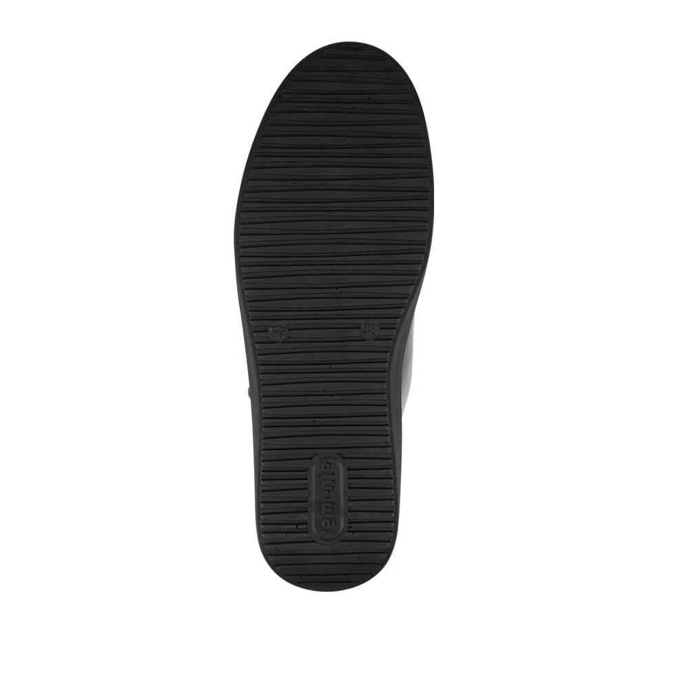 Remonte Leather Zip & Lace Hi-Top Trainers - DRS42506 / 327 737 - Black Patent - Image 5