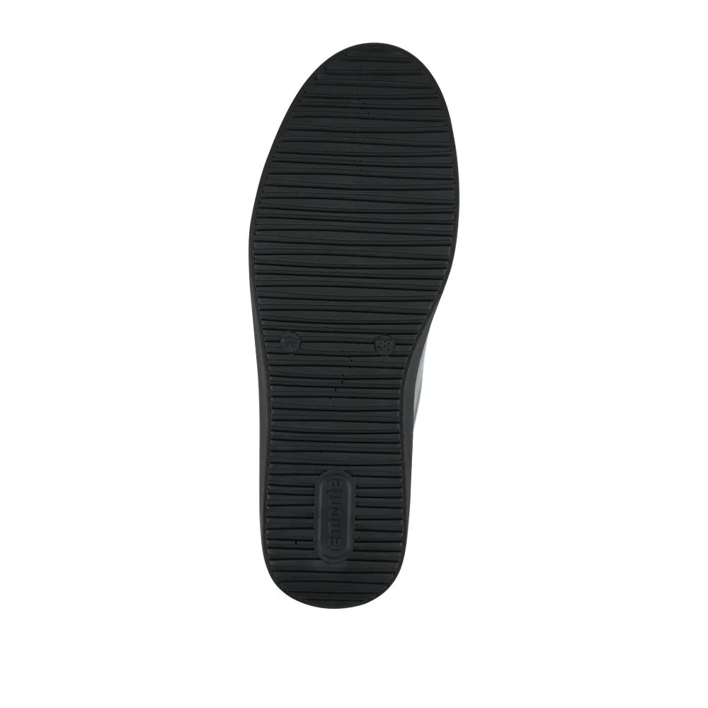 Remonte Leather Zip & Lace Trainers - DRS42505 / 327 736 - Black Patent - Image 5