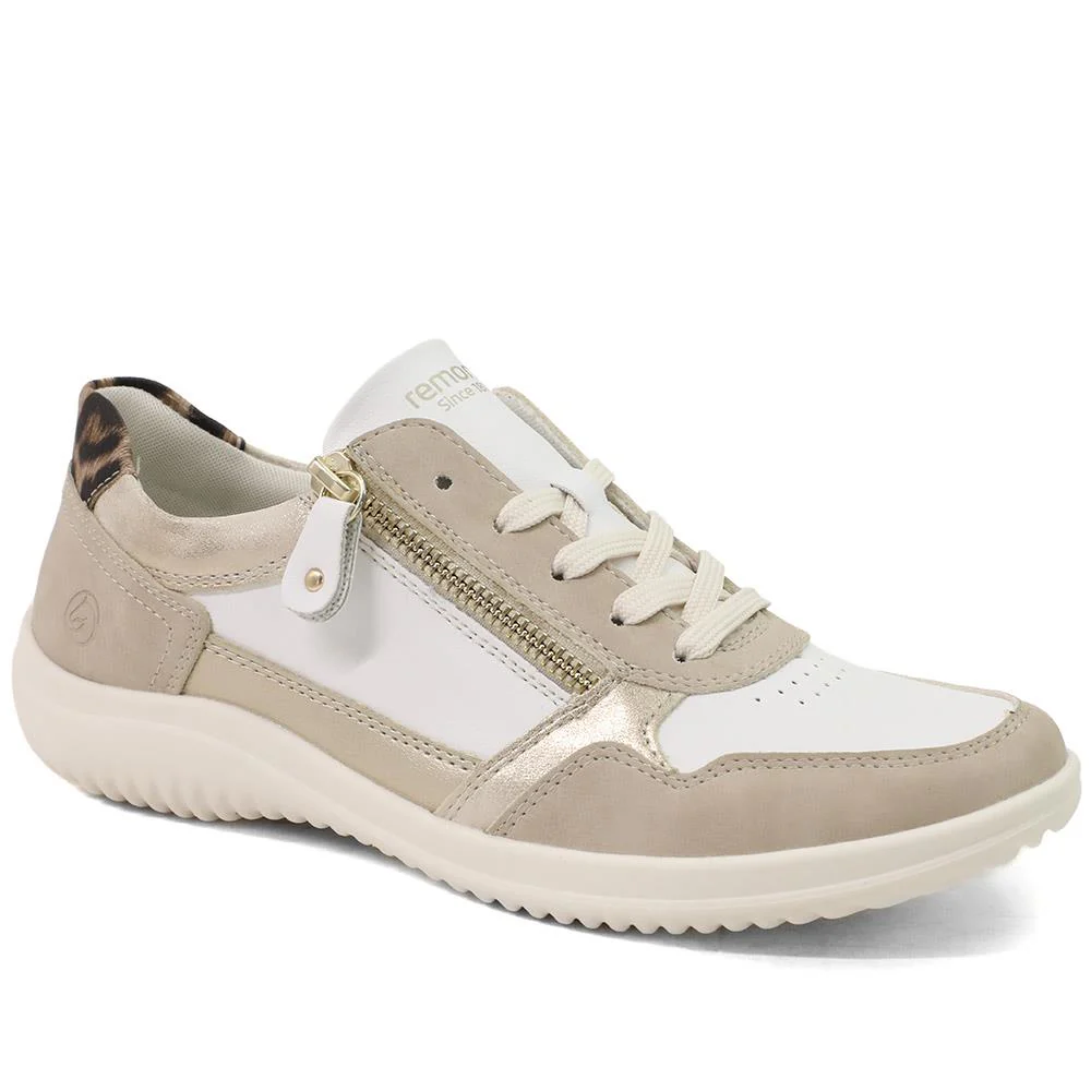 Remonte Shower Resistant Leather Zipped Trainers - DRS43509 / 328 689