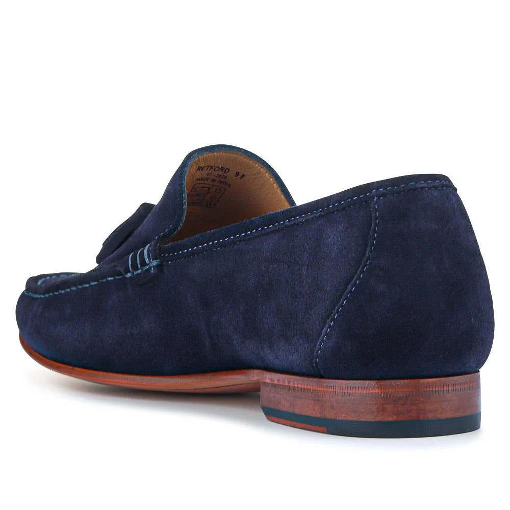 Retford Leather Loafers - RETFORD / 326 924 - Navy Suede - Image 3