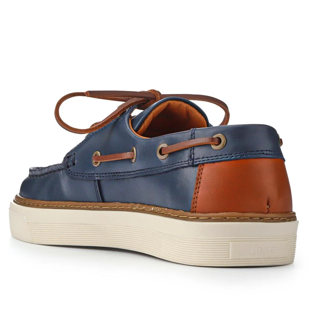 Rhodes Leather Boat Shoes - RHODES / 327 429 - Navy - Image 3