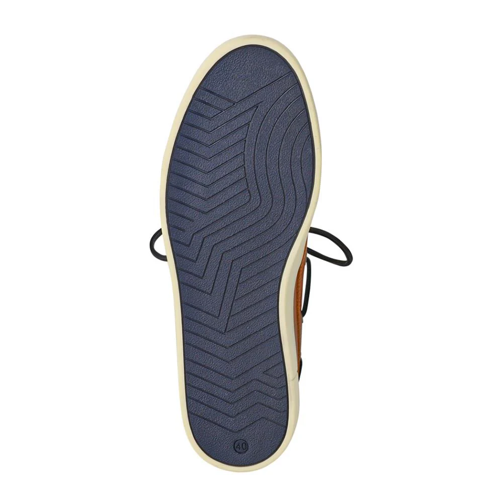 Rhodes Leather Boat Shoes - RHODES / 327 429 - Tan - Image 5