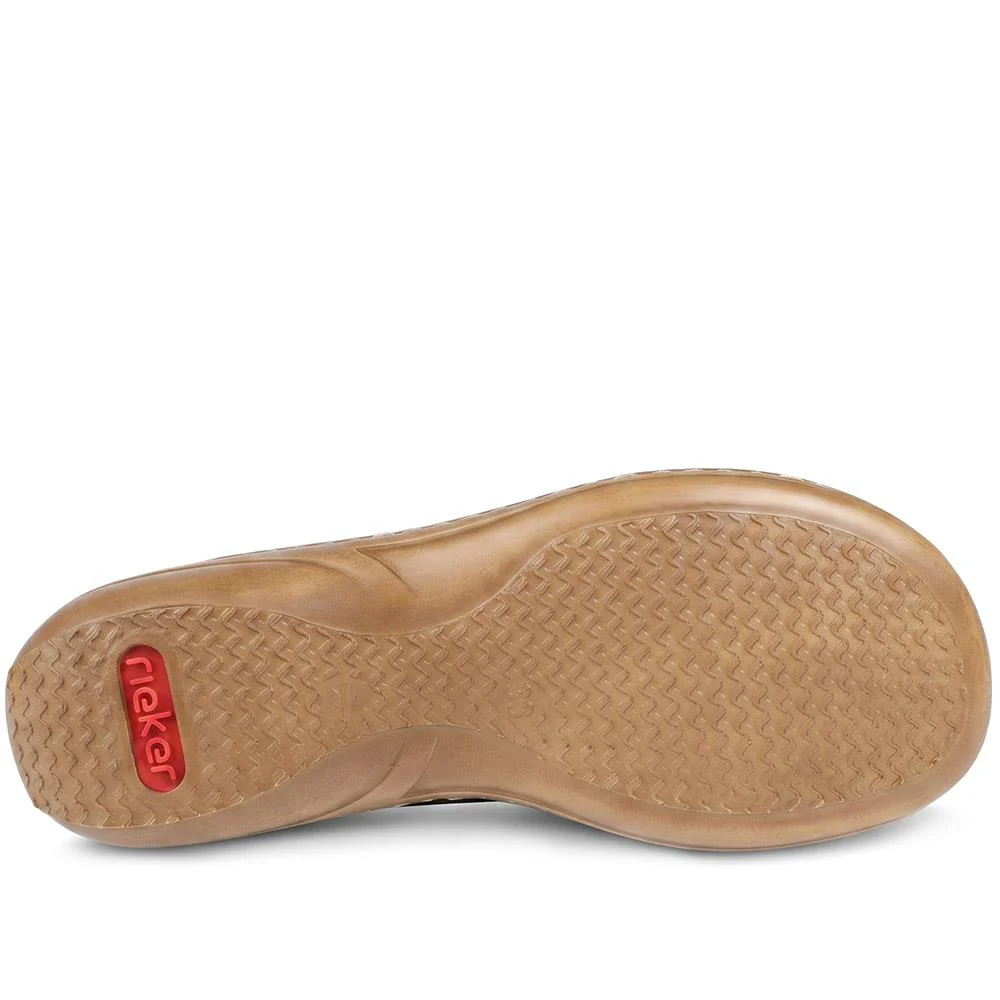 Rieker Adjustable Fasten Slip On Sandals - RKR43580 / 329 215 - Blue - Image 5