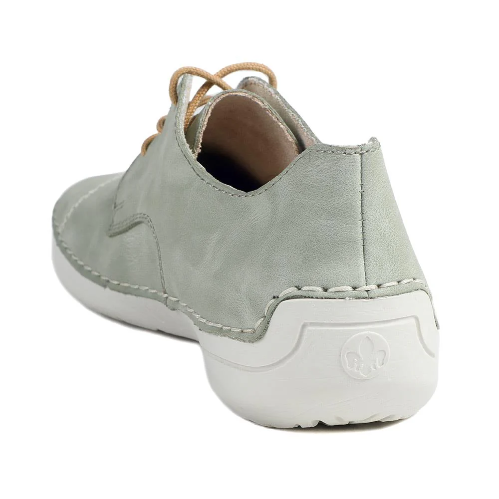 Rieker Angela Lace Up Shoes - RKR43522 / 328 769 - Green - Image 4