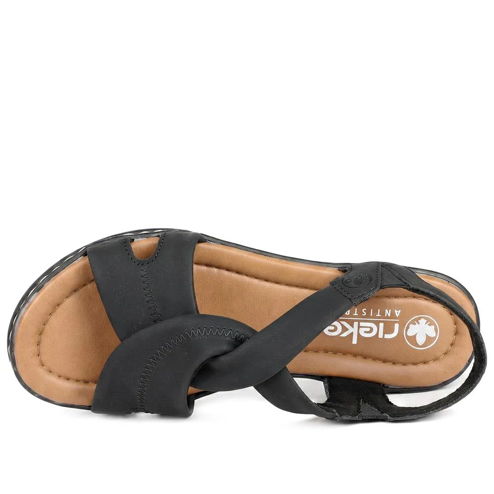 Rieker Antistress Twisted Upper Sandals - RKR43579 / 329 210 - Black - Image 4