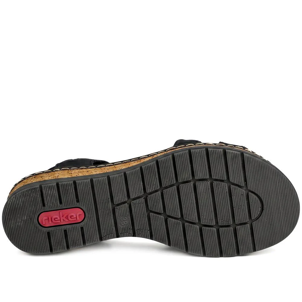 Rieker Antistress Twisted Upper Sandals - RKR43579 / 329 210 - Black - Image 5