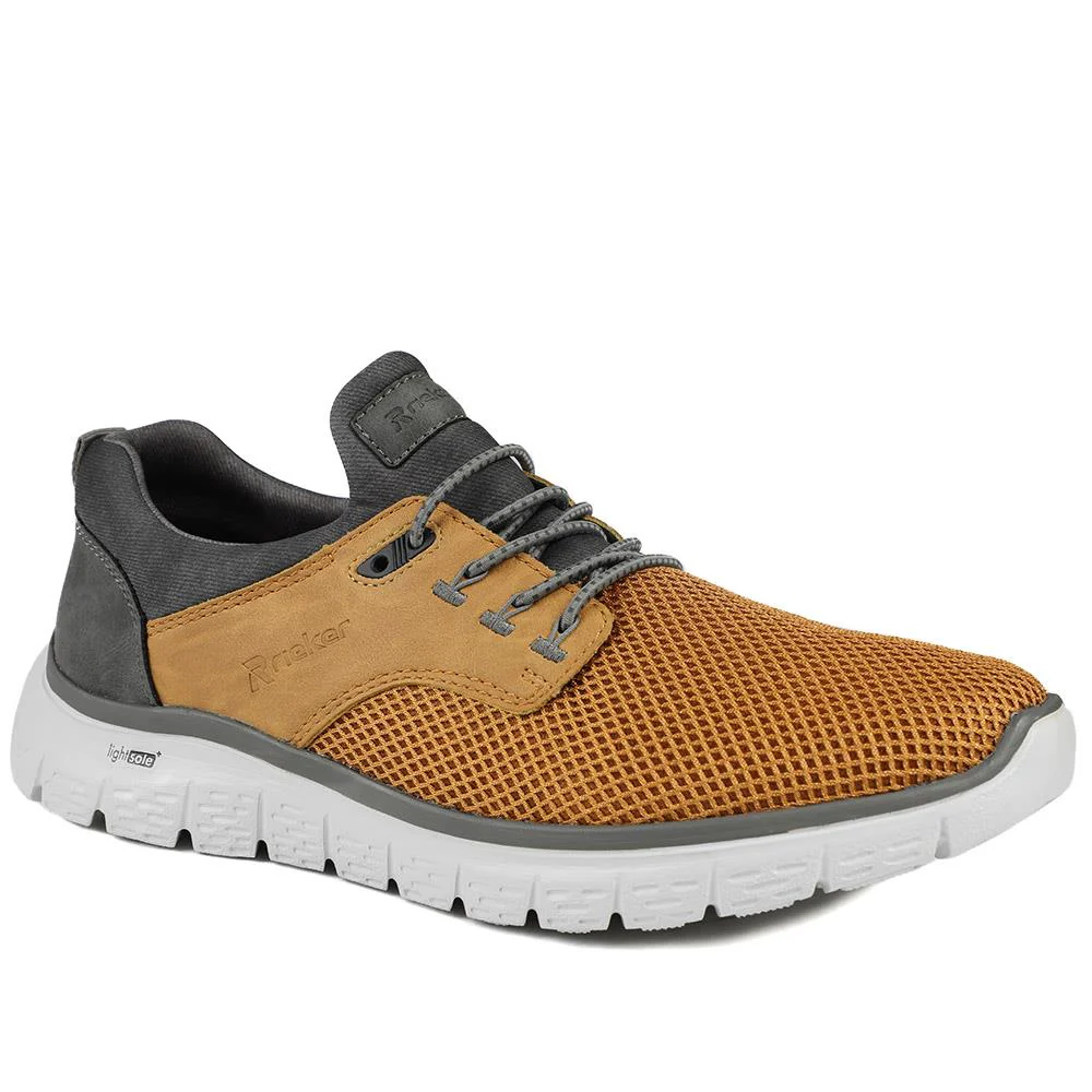 Rieker Breathable Bungee Lace Trainers - RKR43570 / 328 775 - Yellow
