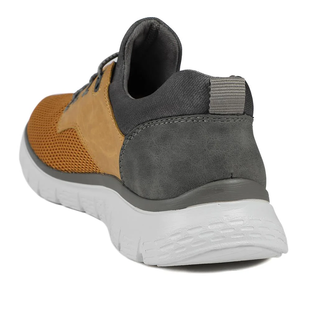 Rieker Breathable Bungee Lace Trainers - RKR43570 / 328 775 - Yellow - Image 4